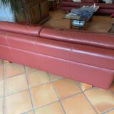 Rochebobois 3-seat leather sofa pulpelo model