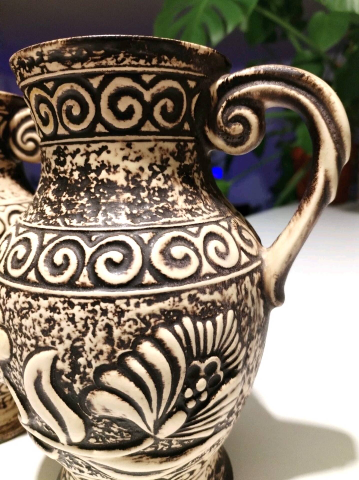 Paire de pichets, vases vintage Bay Keramik 671-20 – West Germany