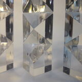 6 portes couteaux plexiglas/résine prisme vintage