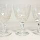 Three facet-cut glasses from the Lorraine crystalware.