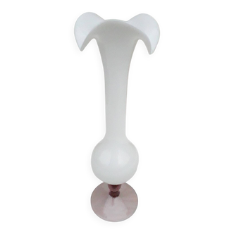 White pedestal vase
