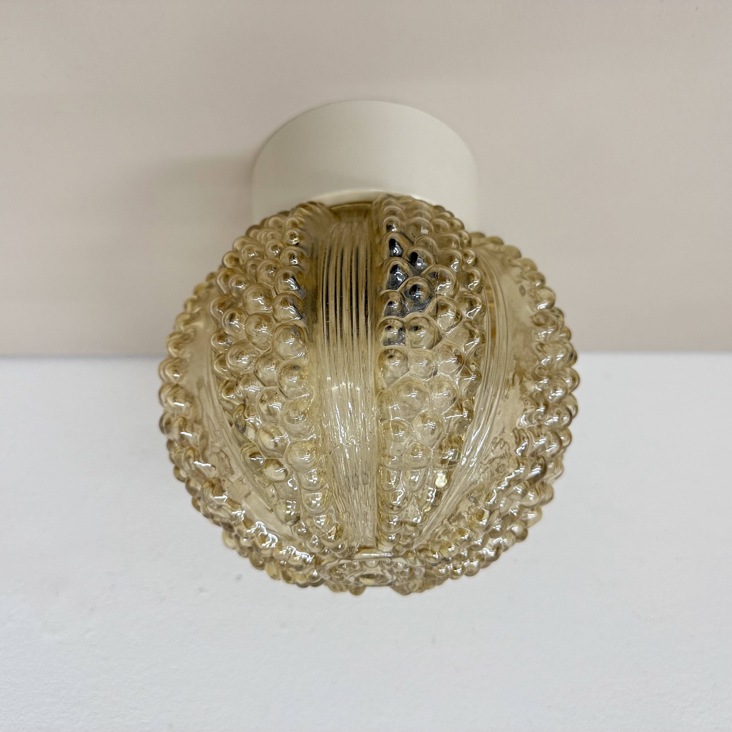 Vintage glass bubble ceiling lamp , 1970s