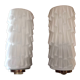 Paire d'appliques en laiton et verre