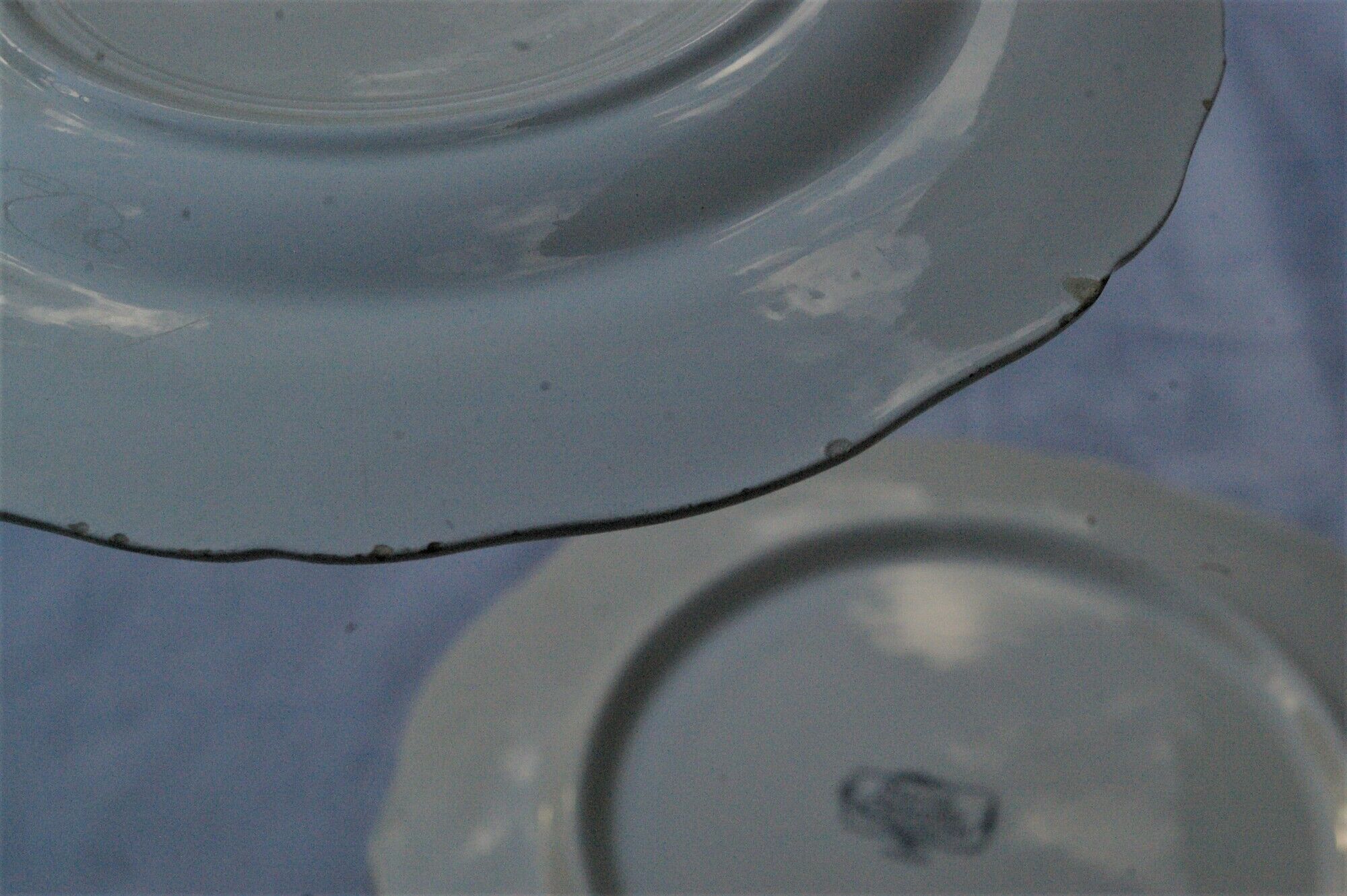 Cake service Sarreguemines Obernai: Dish + 6 dessert plates