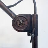 Industrial in height to be adjusted vintage clamp lamp from the 1970s