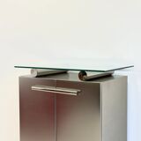 Postmodern aluminium bar cabinet by Belgochrom