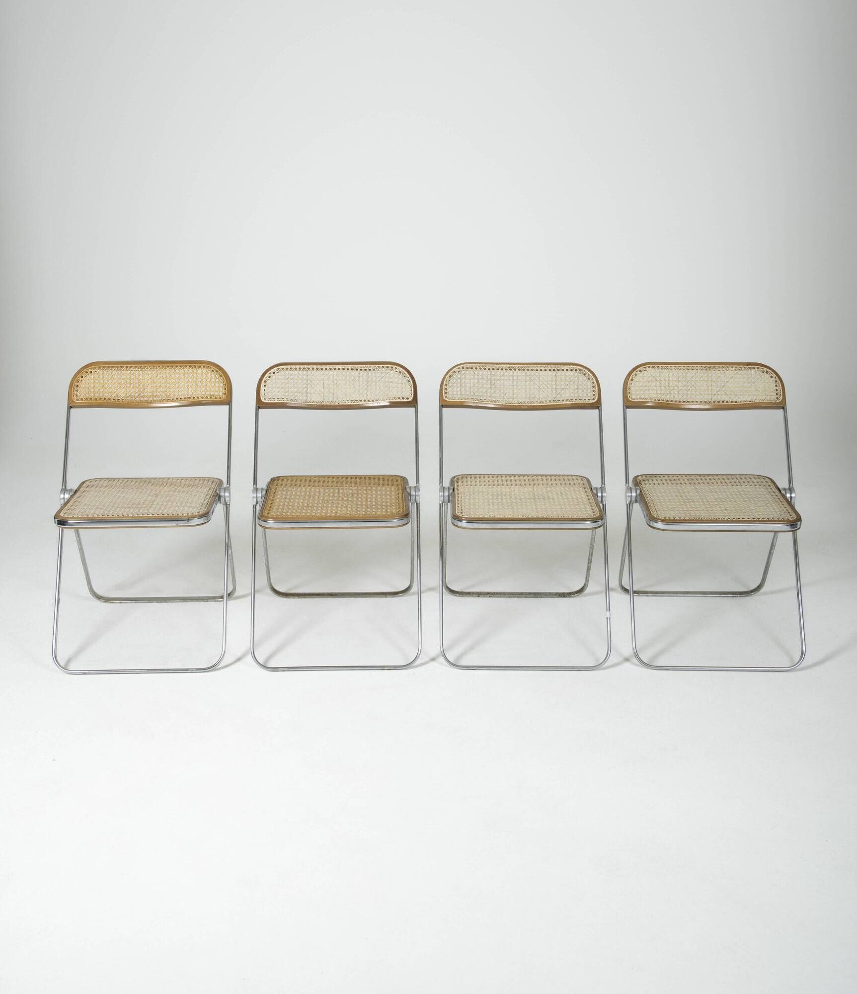 Set of 4 Plia chairs by Giancarlo Piretti for Castelli / Anonima Castelli, 1960s