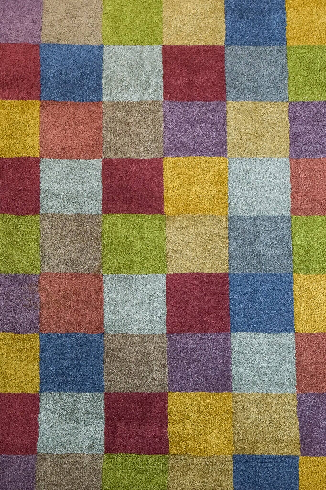 Colourful Chequered - Handwoven Rug