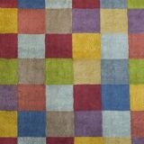 Damier coloré - Tapis tissé à la main