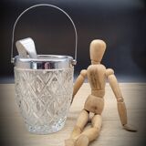 Ice bucket chiseled glass