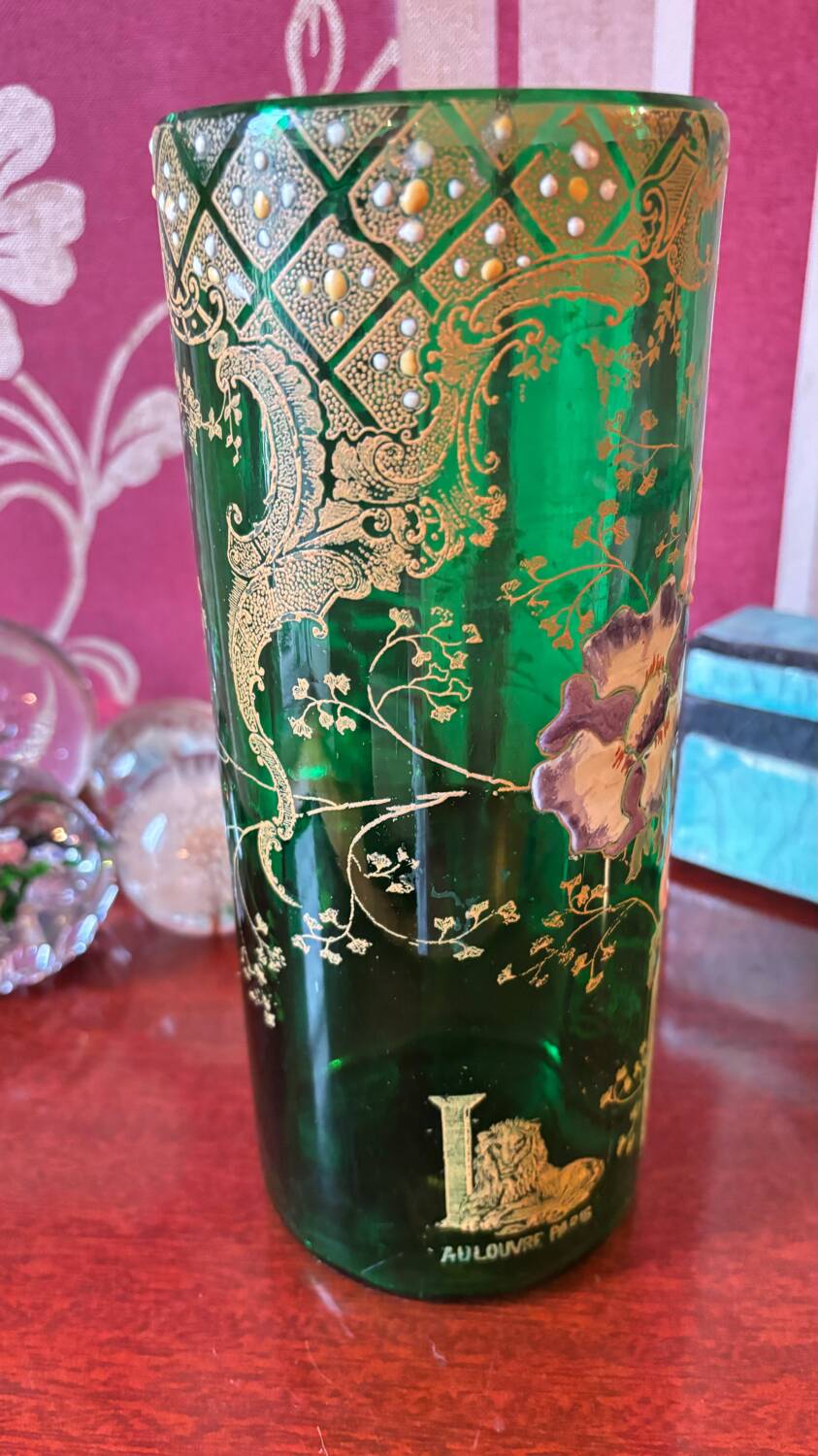 Old scroll vase by François-Théophile LEGRAS (1839-1916)