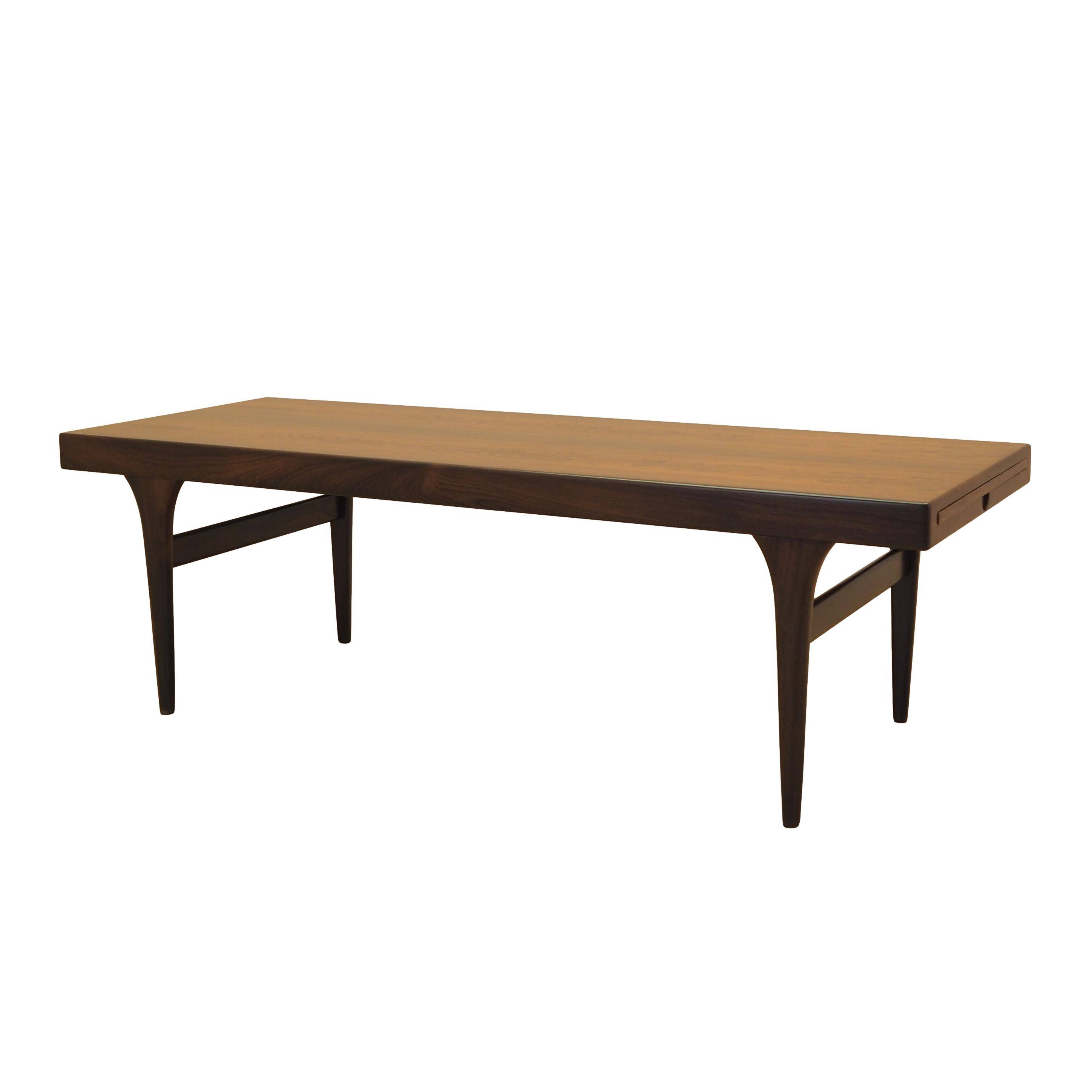 CFC Silkeborg rosewood coffee table with pull-out top, 1960s