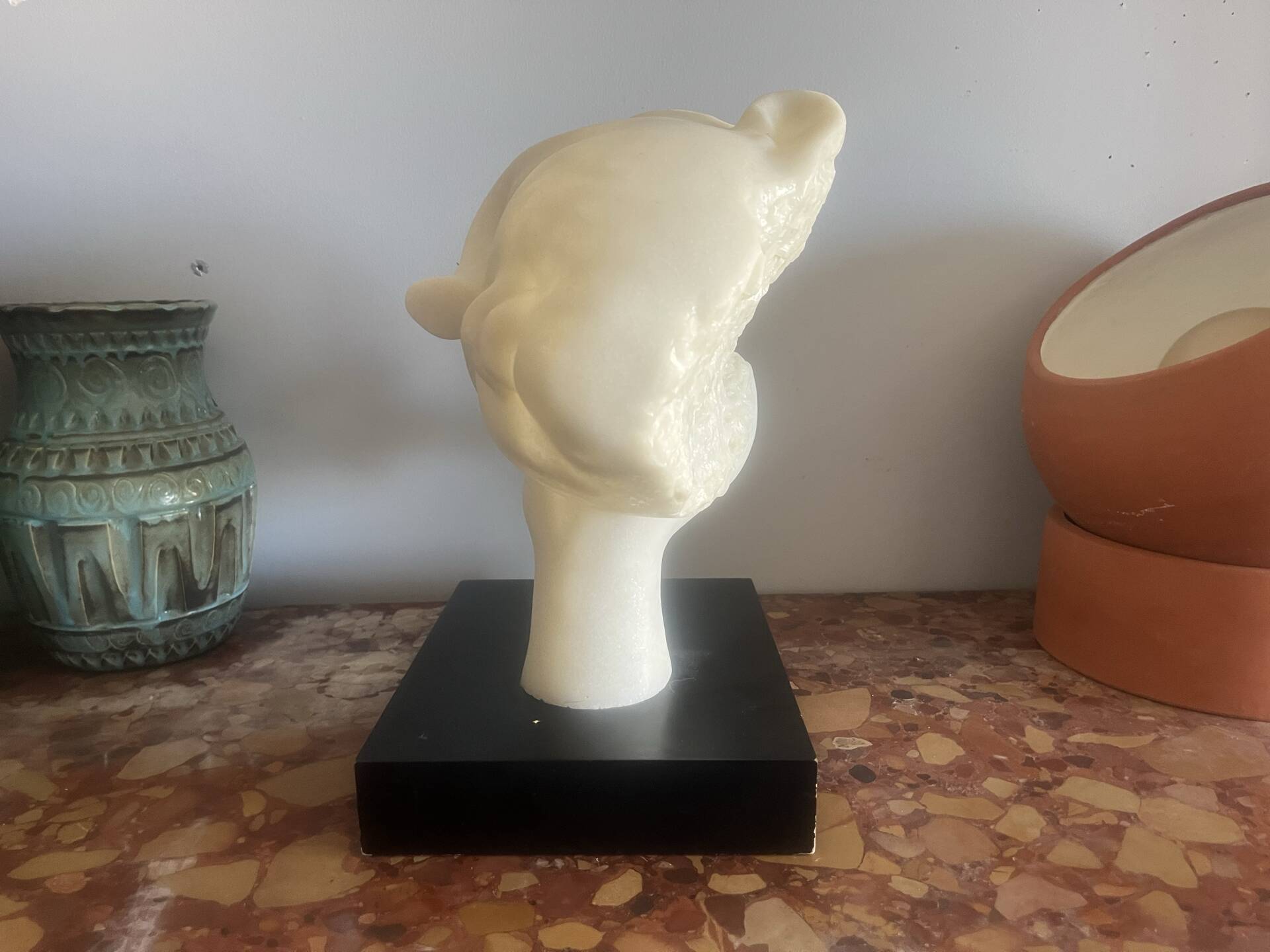 Sculpture grand format - Visage penché - Bouddha