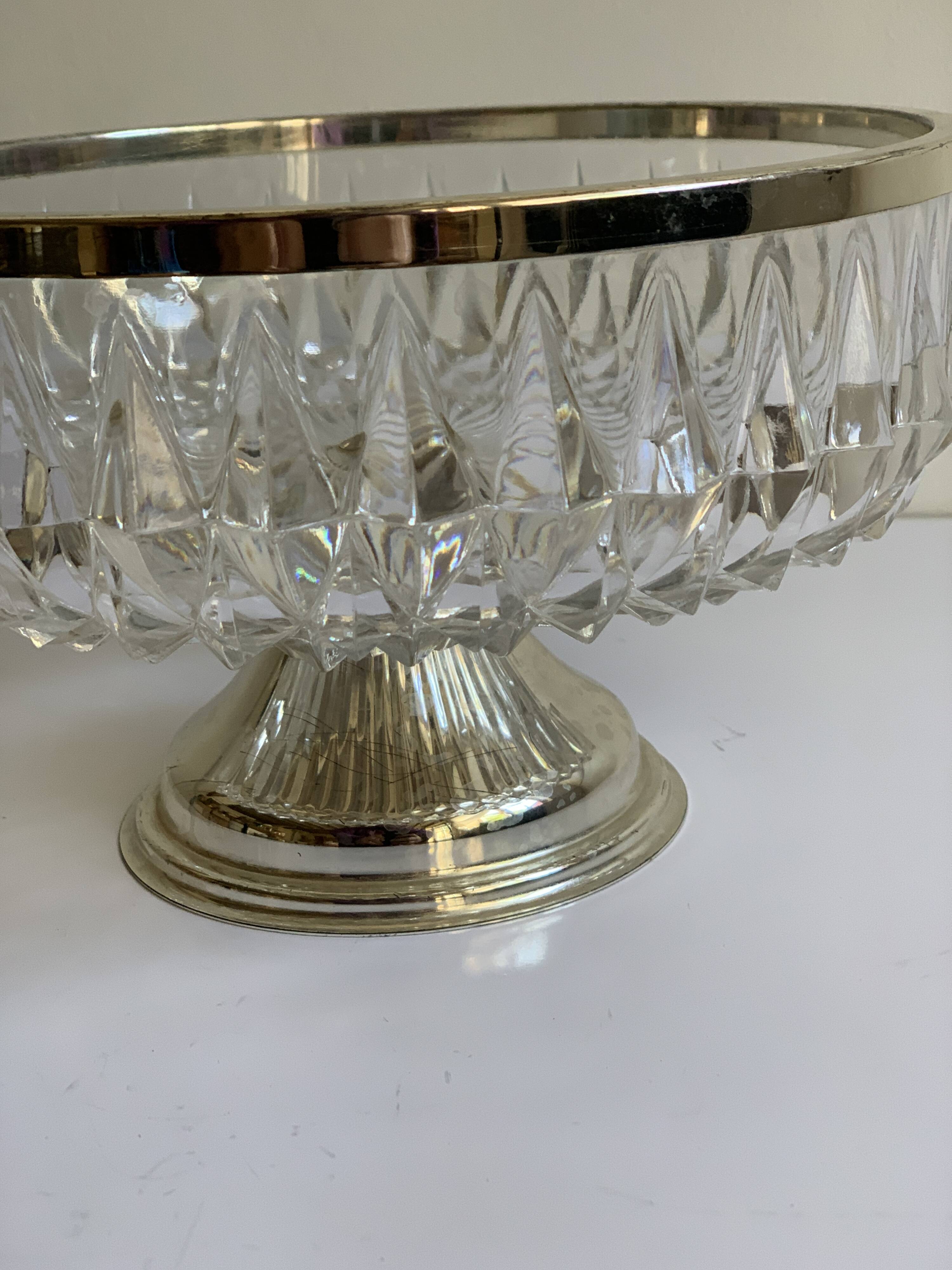 Crystal and silver cup