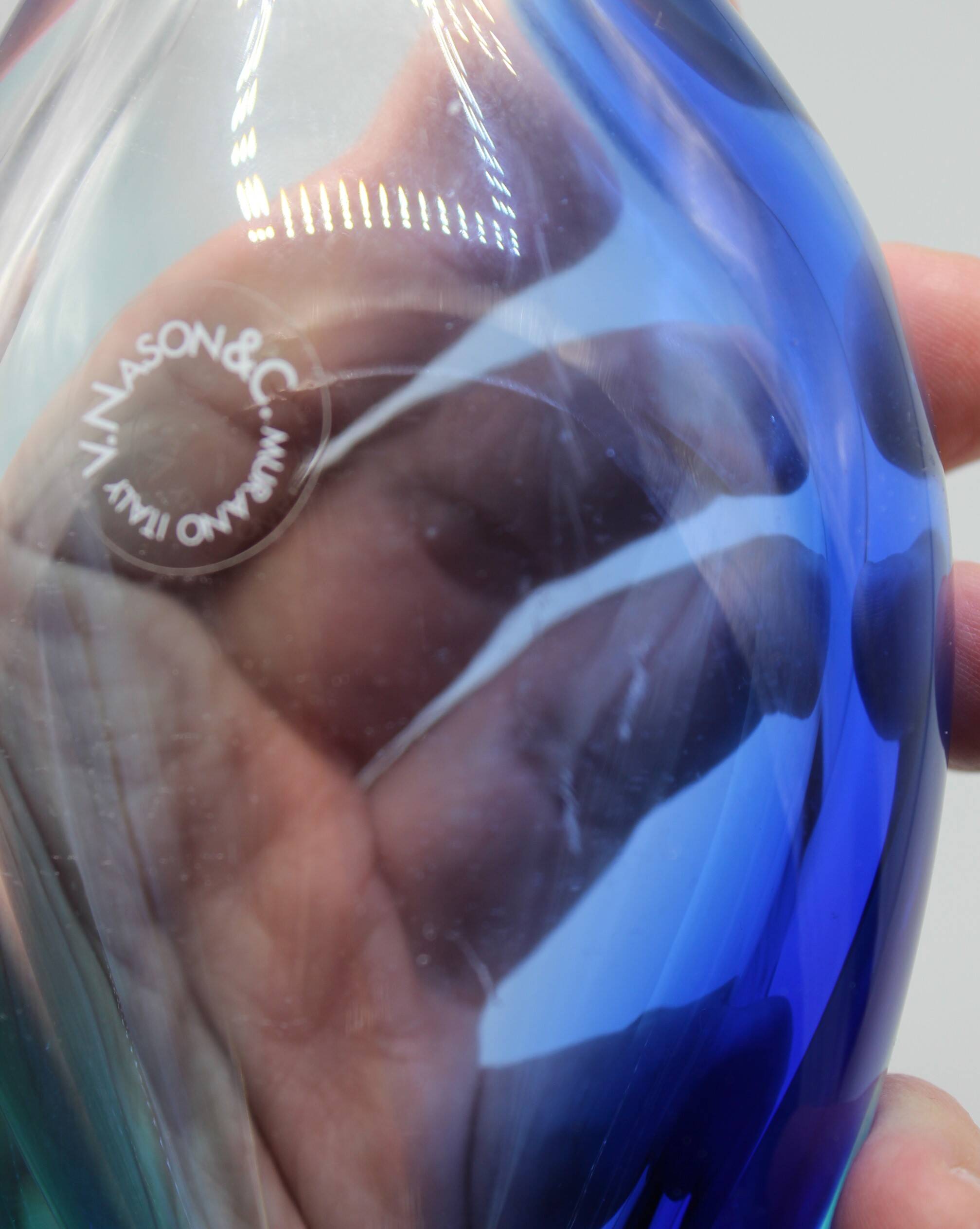 Murano glass vase vincenzo nason - italy sommerso