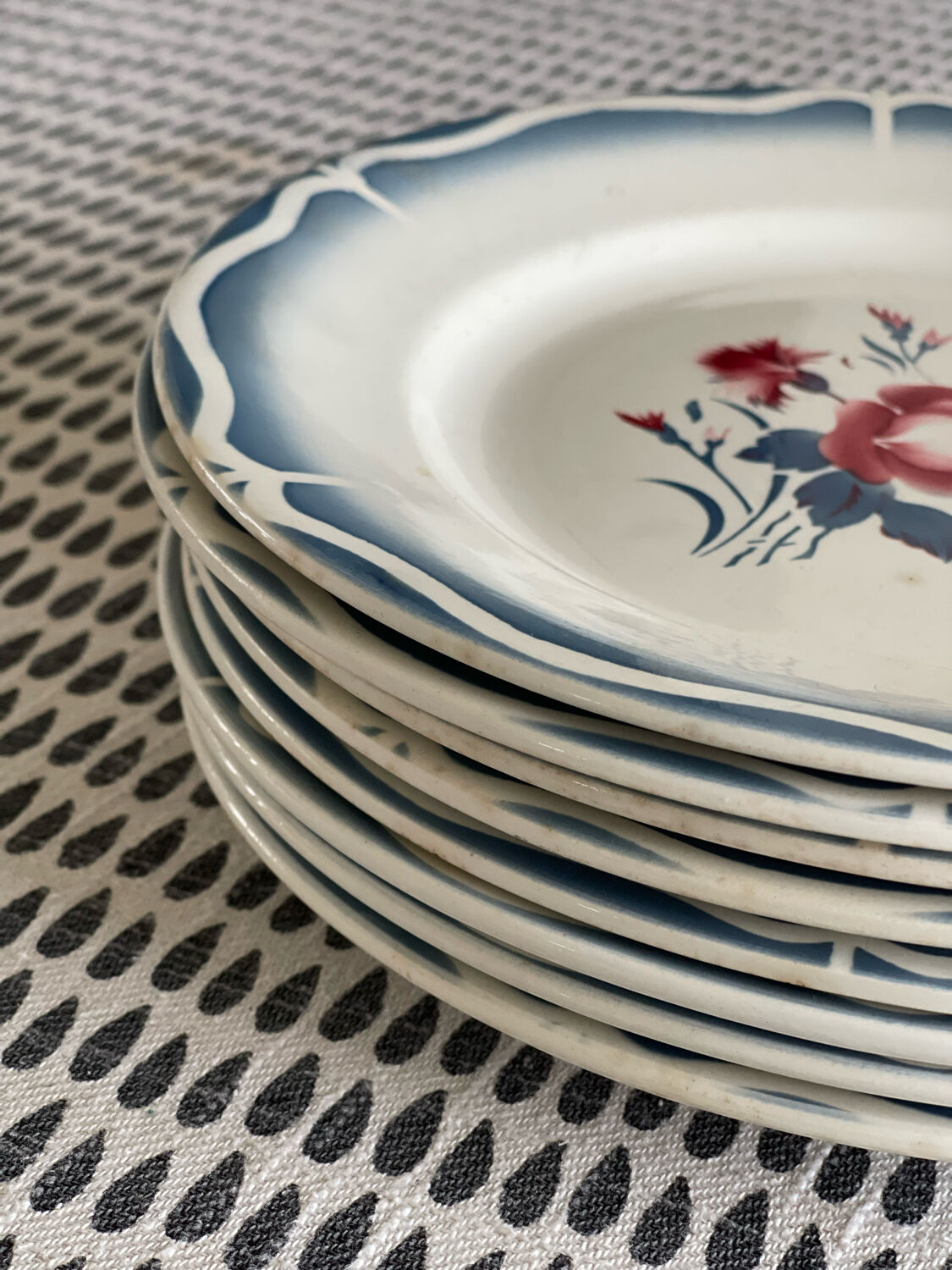 8 flat plates digoin sarreguemines