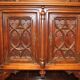 Credence in walnut 19th neo-gothic flamboyant