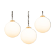 Set of 3 opaline pendant lights from the 60s