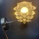Pair of vintage 1970s chrome wall sconces.