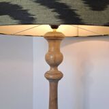 Vintage turned wooden floor lamp