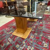 Large rattan table by Maurizio Mariani