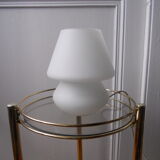 80s glass mushroom lamp