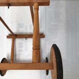Vintage wicker cradle with 50-60s wheels