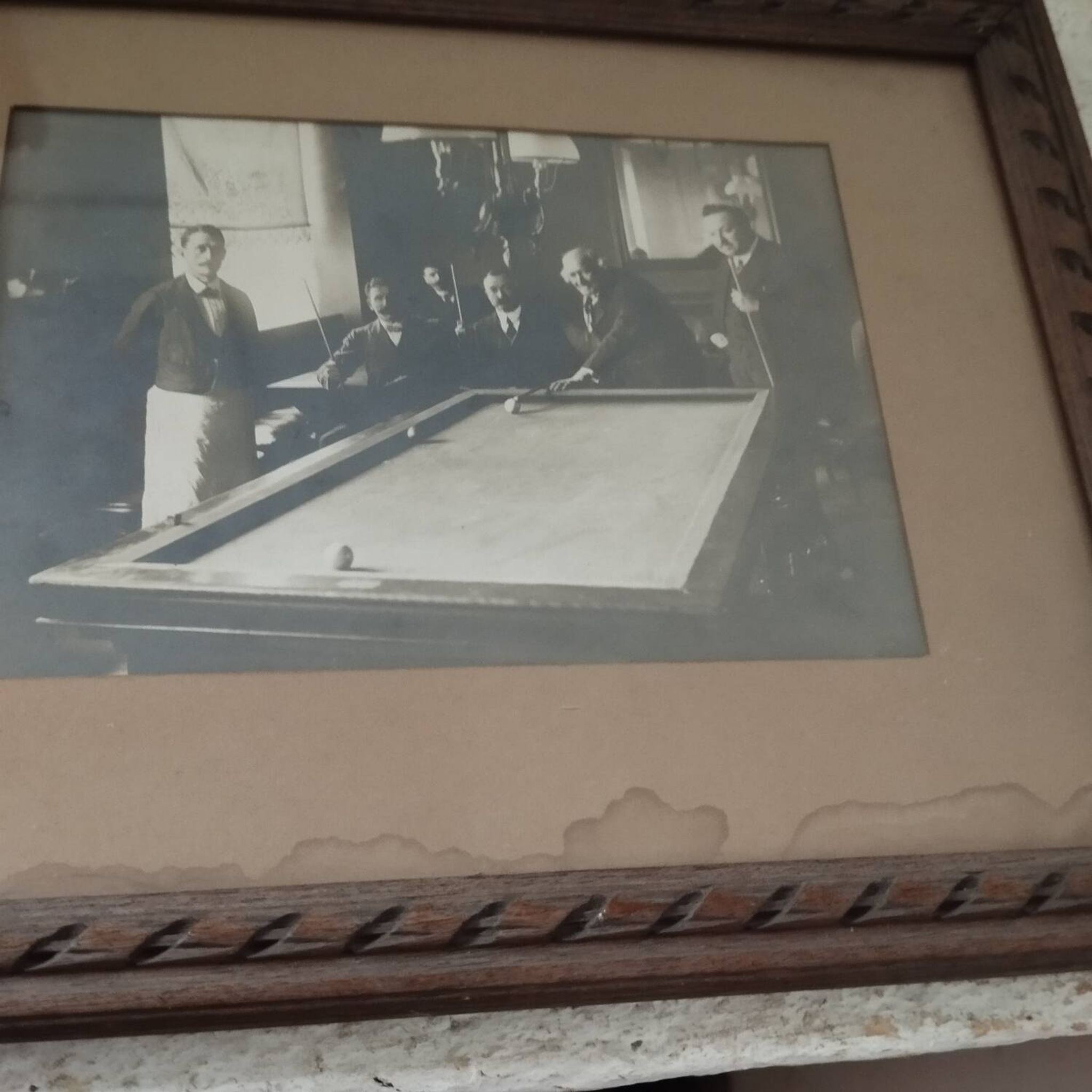 Photographie ancienne joueurs de billard