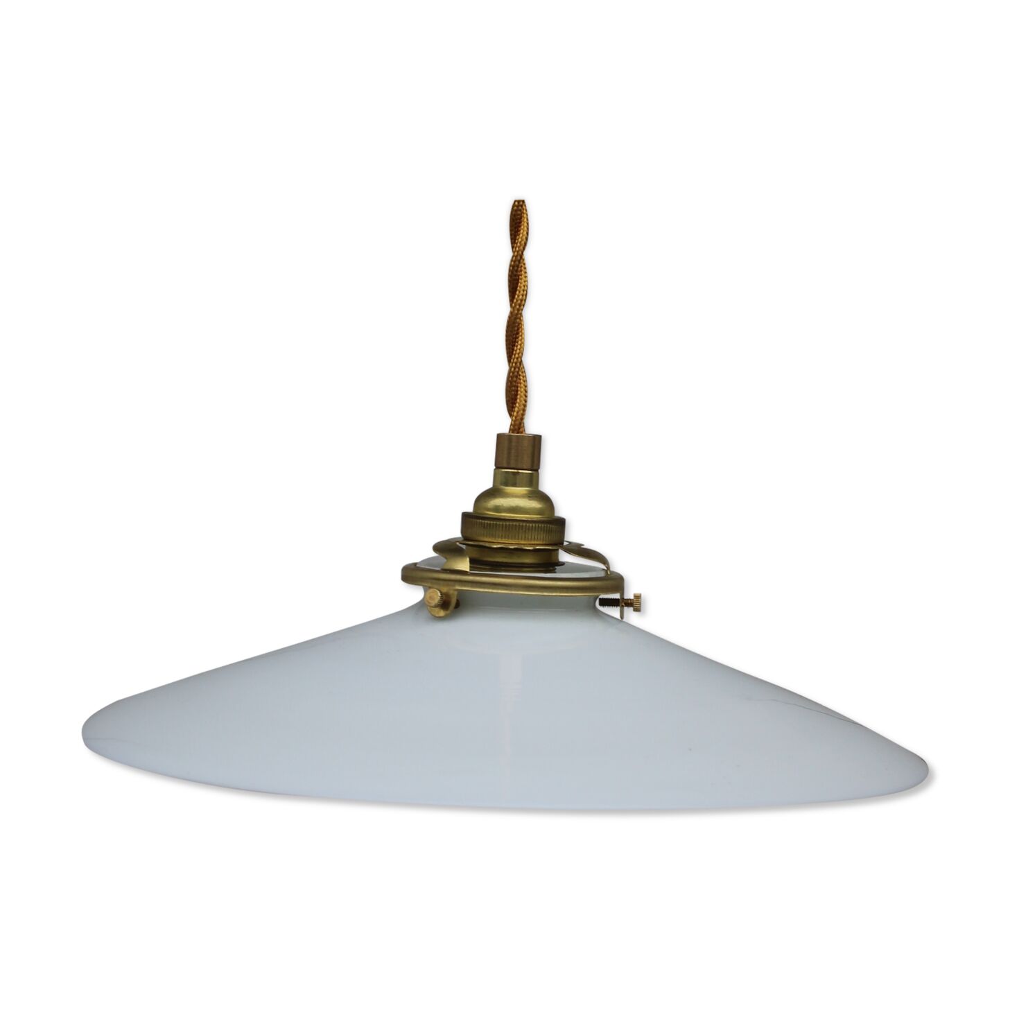 Suspension en opaline blanche