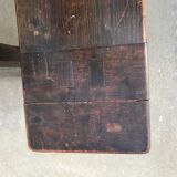 Farm table and two oak benches 19th