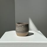 Large gray Indonesian ceramic mug