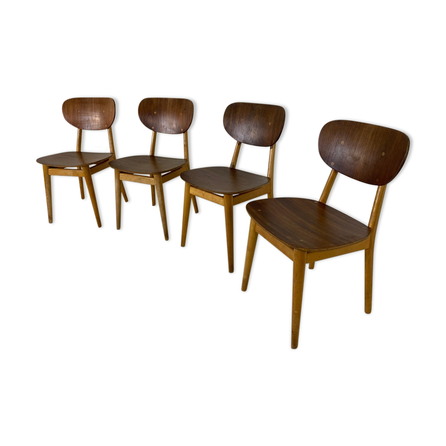 Set of 4 Scandinavian teak lounge chairs by Cees Braakman for Pastoe 1950s
