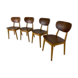 Set of 4 Scandinavian teak lounge chairs by Cees Braakman for Pastoe 1950s