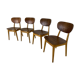 Set of 4 Scandinavian teak lounge chairs by Cees Braakman for Pastoe 1950s