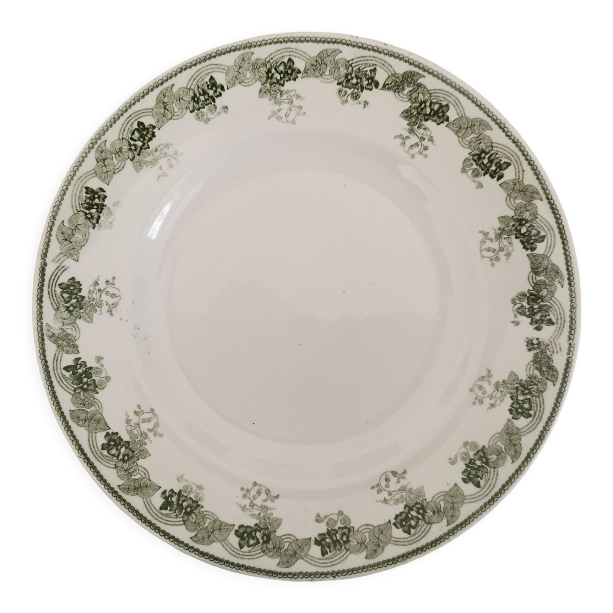 Flat Faience Plate Old Wolves Mill Hamage Violetta