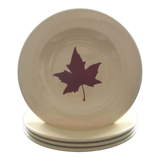 Set of 4 leaf-patterned plates