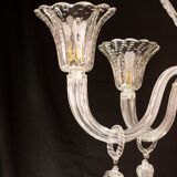 Extraordinary Art Decò Barovier e Toso Chandelier, Murano “Bubble” Glass, 1940s