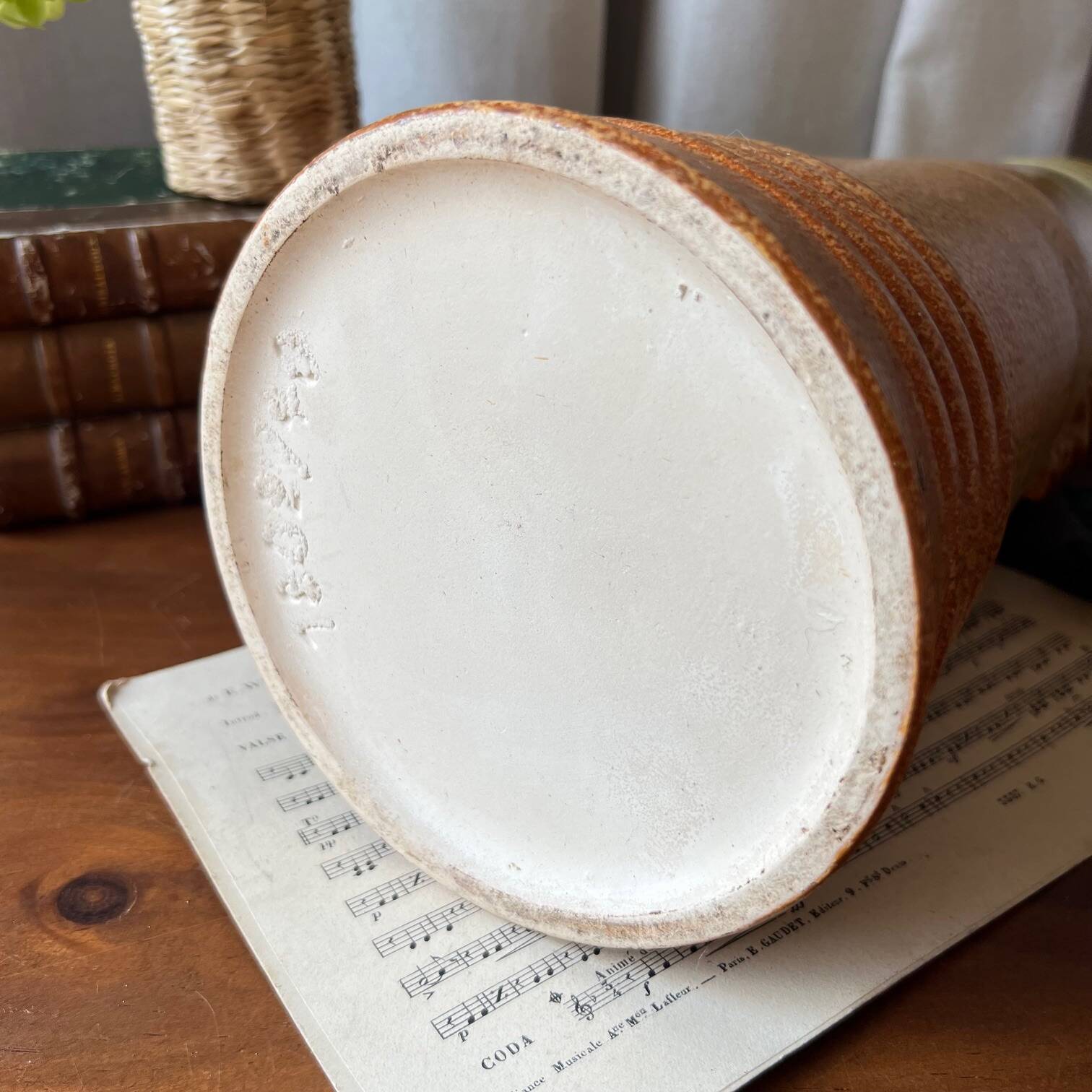 Large glazed stoneware vase
