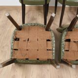 Leather and wood bistro chairs