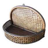 Antique cane wall shelf