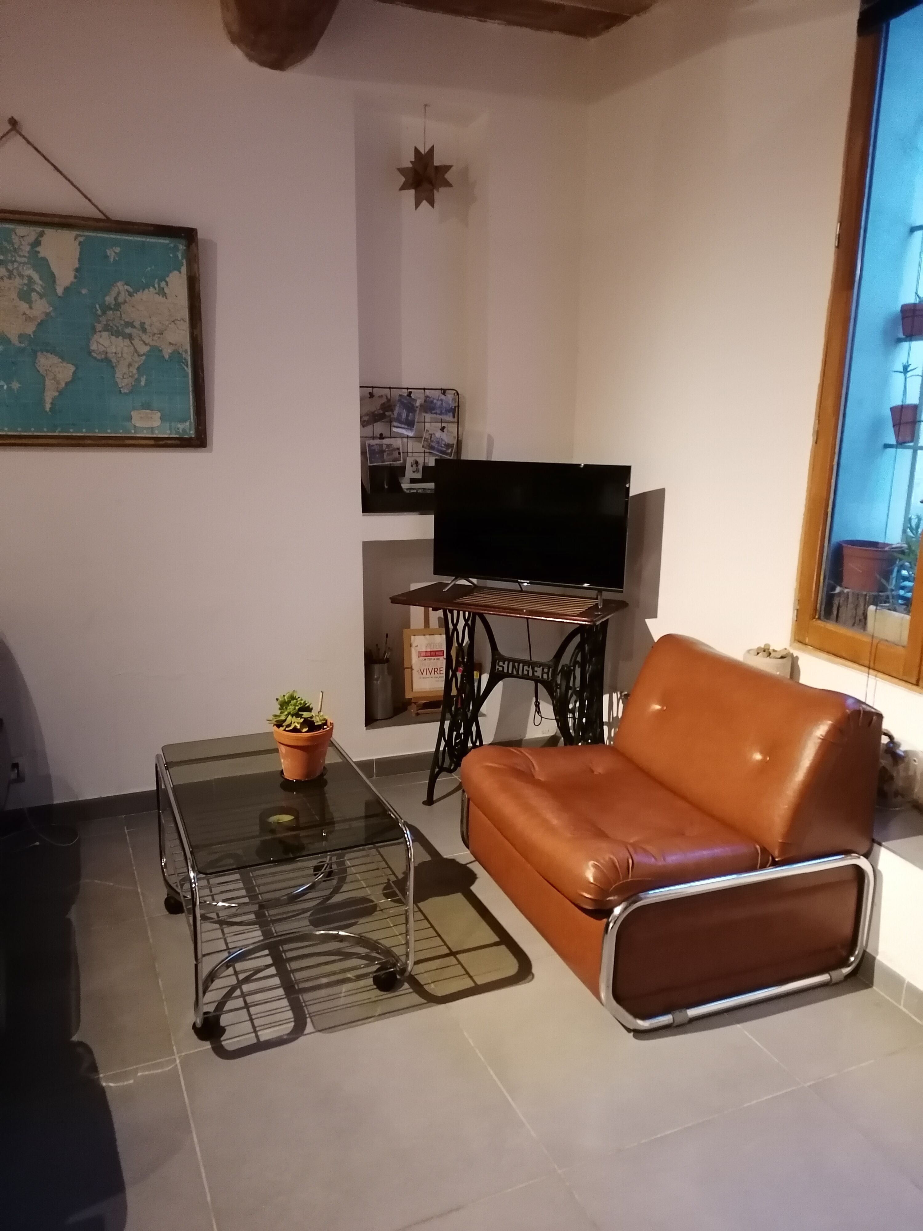Vintage convertible chair 70