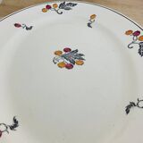 7 Longchamp iron earth plates and dish, Aubépine model