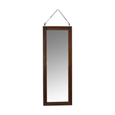 Miroir vintage biseauté avec encadrement bois 50's, 24x65