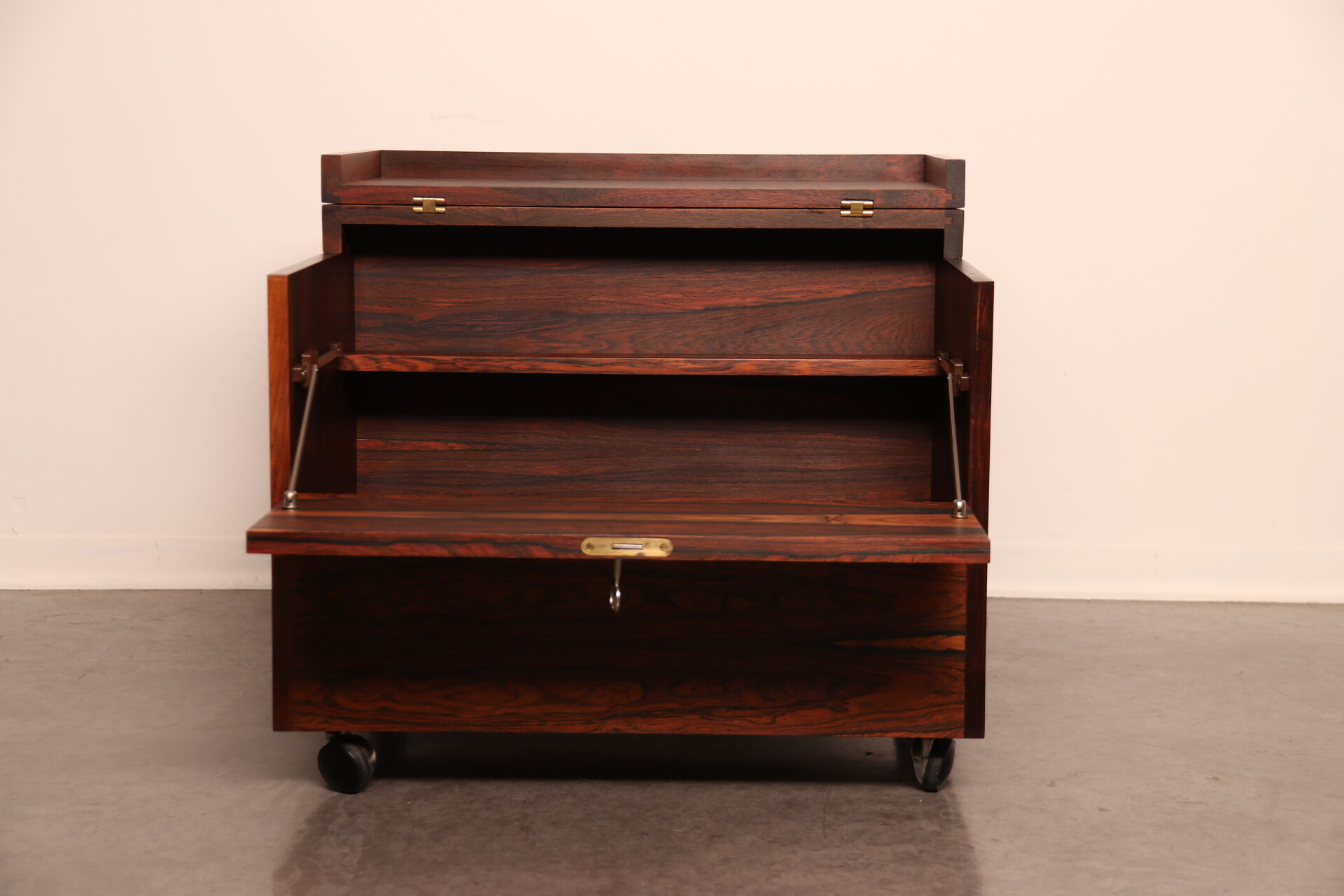 Cube bar in rio-rosewood  designed by Rolf Hesland  for Bruksbo Tegnekontor - Norway - 1960's