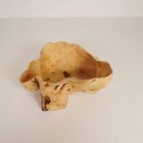 Scandinavian Modern Set of 2 Organic Bowls in Swedish Burl Wood, circa 1990s