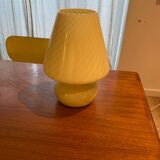 Yellow Murano Glass Mushroom Lamp