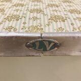 Tabouret de cirage vintage vert amande
