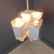 Vintage Italian cubic chandelier by Gaetano Sciolari, 1970s