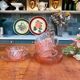 Rosaline pink glass coffee set