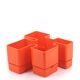 Vastill orange plastic planter by Michael McCann